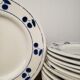 12 blue cherry plates