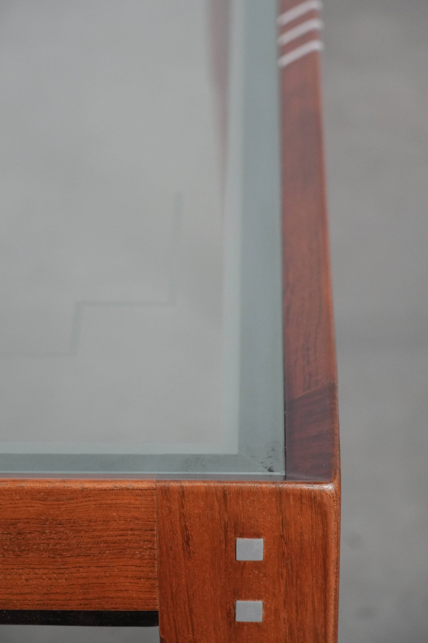 Beautiful Art Deco design coffee table with a glass top