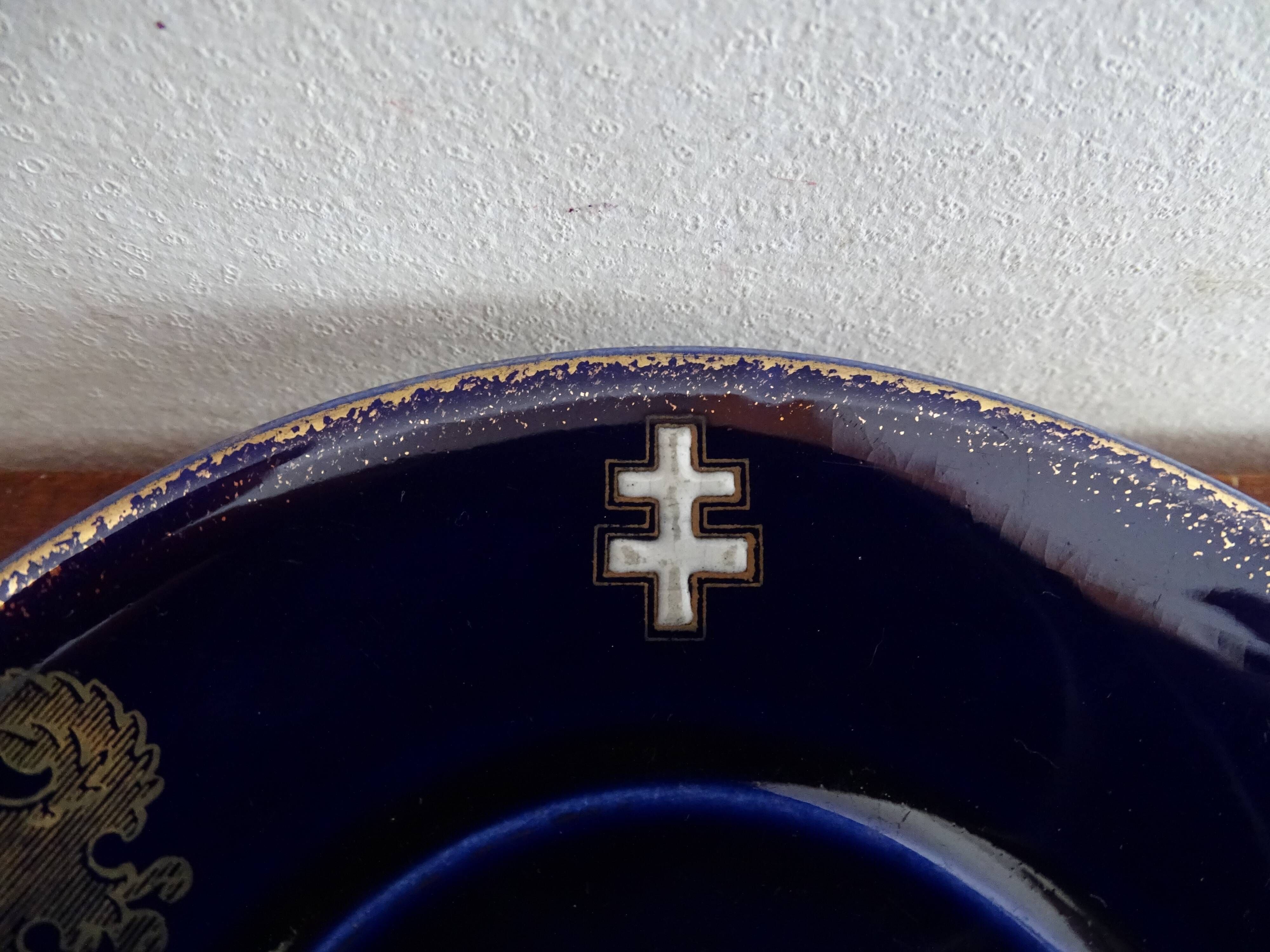 Coffee service Kg Lunéville 4 pers- Lys coat of arms Joan of Arc - Croix Lorraine