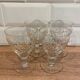 Set of 4 wine glasses in cut glass