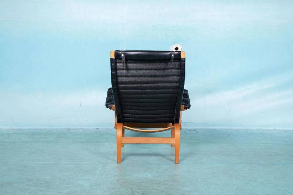 Design lounge armchair & ottoman 70s Bruno Mathsson Pernilla
