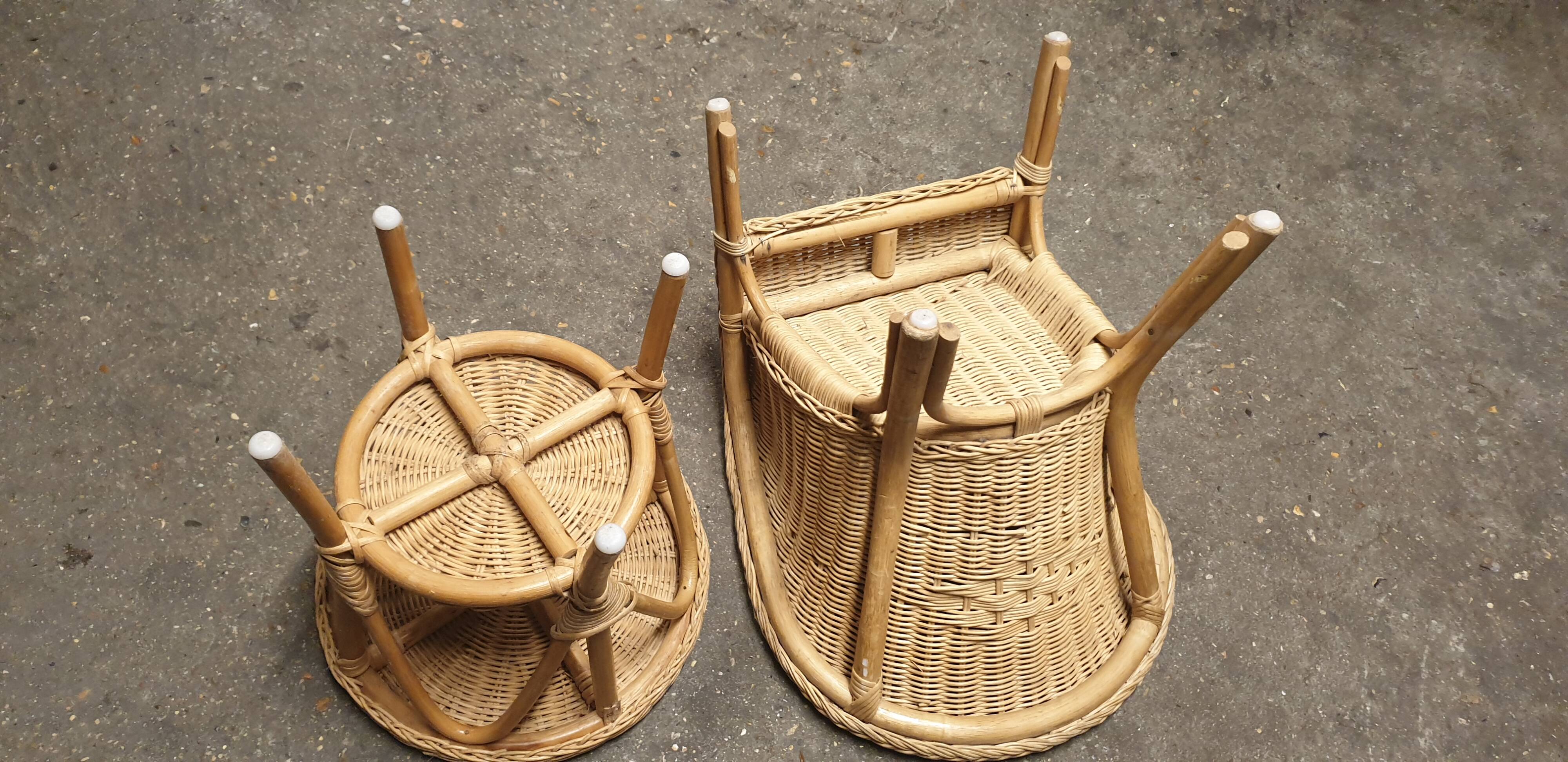 Children's rattan lounge