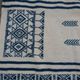 Kilim blue and white corridor in pure wool 70x180cm