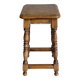 Tabouret carré ancien en bois massif