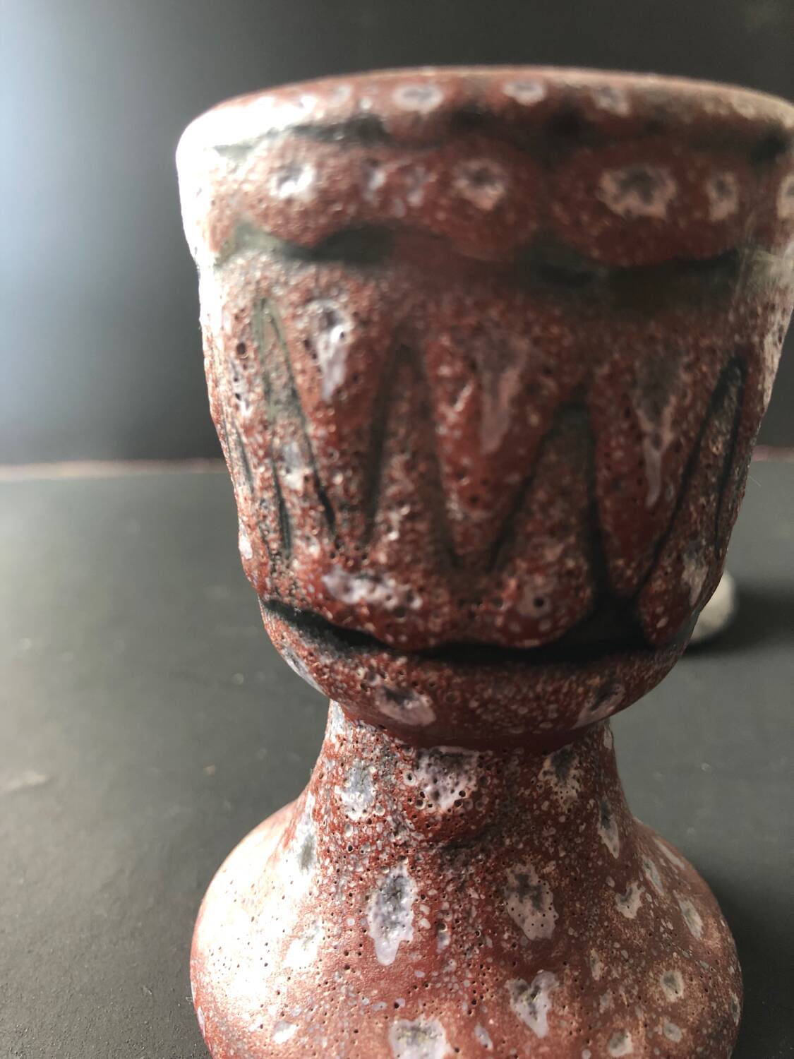 Pair of ceramic egg cups by Jean Austruy