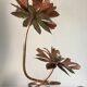 Copper lamp flowers vintage design 70s