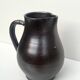 carafe / vase en gres noir ourné, France 1950
