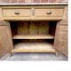 Antique Parisian buffet in oak and Carrara marble