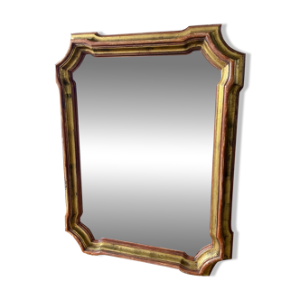 Italian mirror 19th century with gilded patina