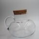 Round glass carafe with cork stopper