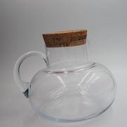 Carafe ronde en verre avec bouchon en liège