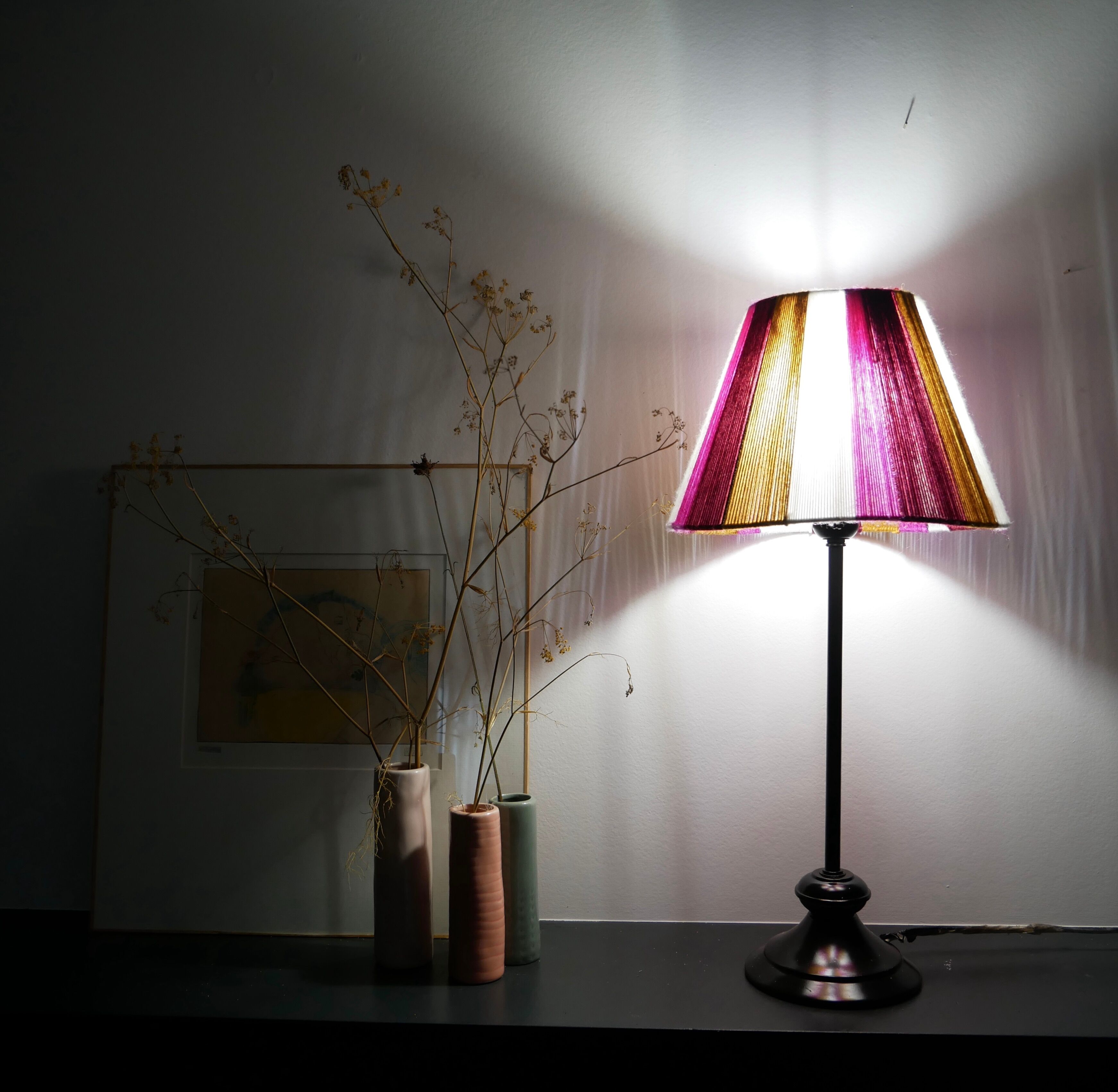 Lampshade model Irma - hand-woven lamps - Unique lampshade in woven yarn - woven suspension