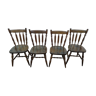 Lot de 4 chaise de bistrot bois foncé