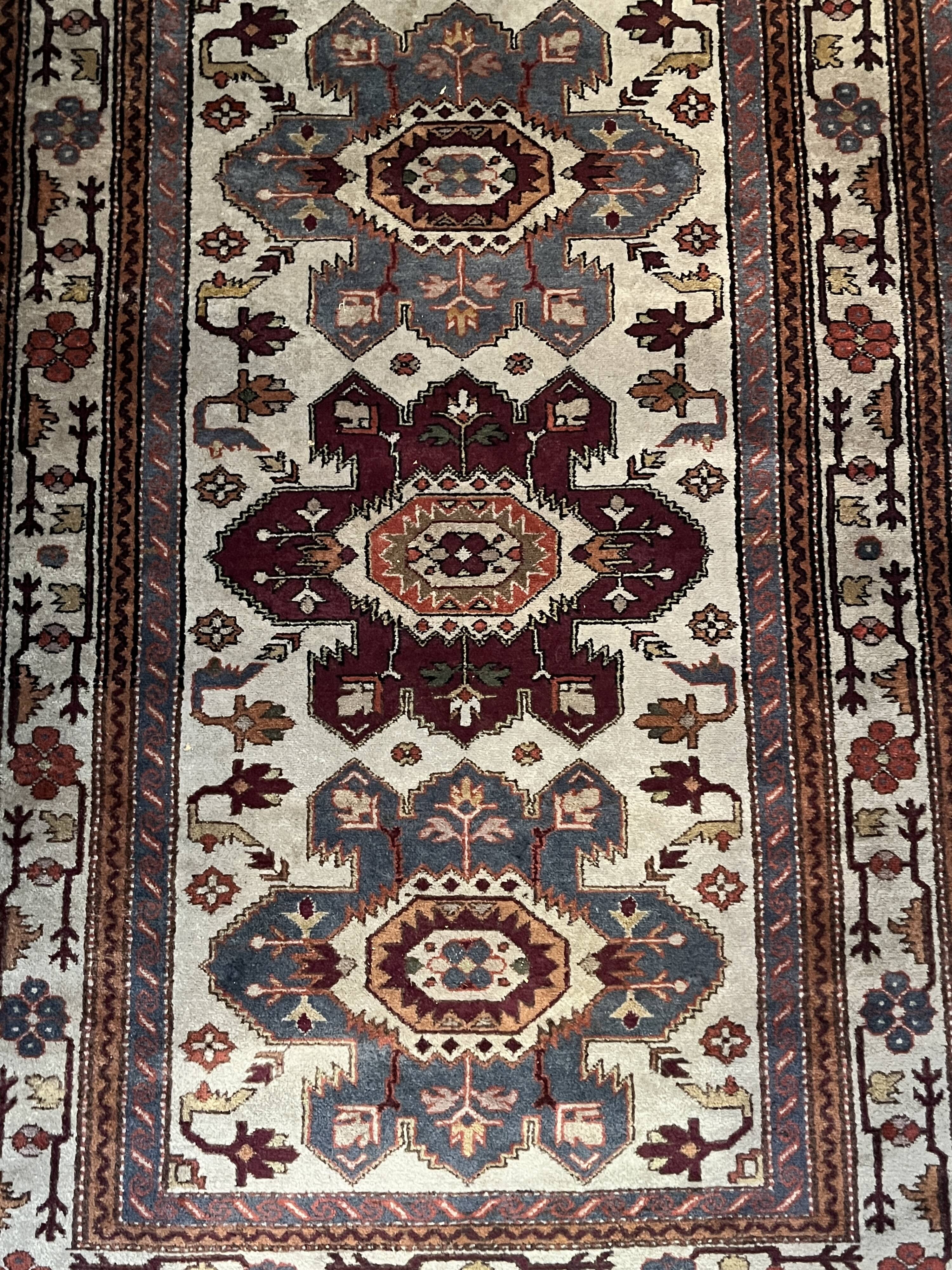 Antique handmade Caucasian wool carpet from Dagestan, 20th century