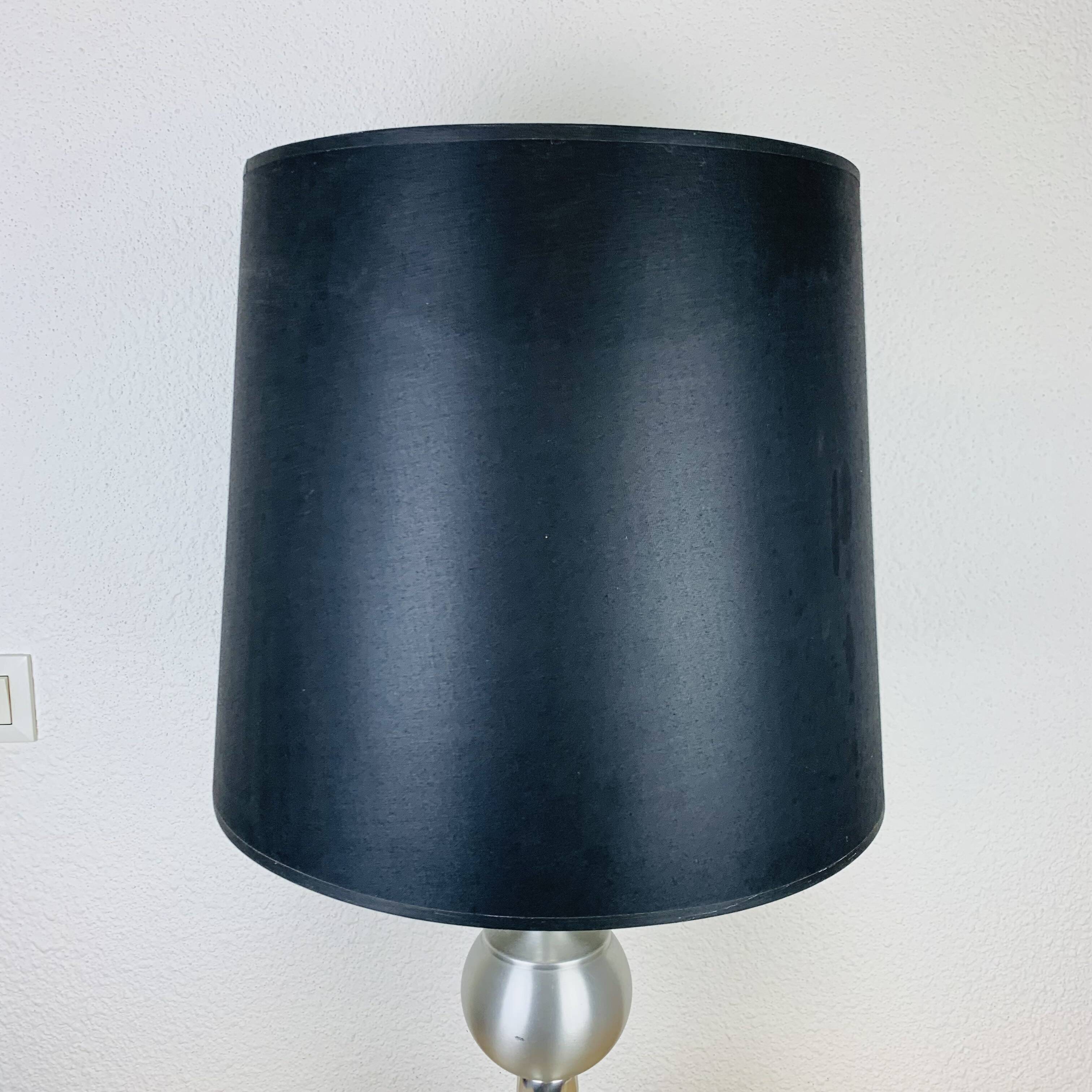 Brushed aluminum lamp from the 70s
