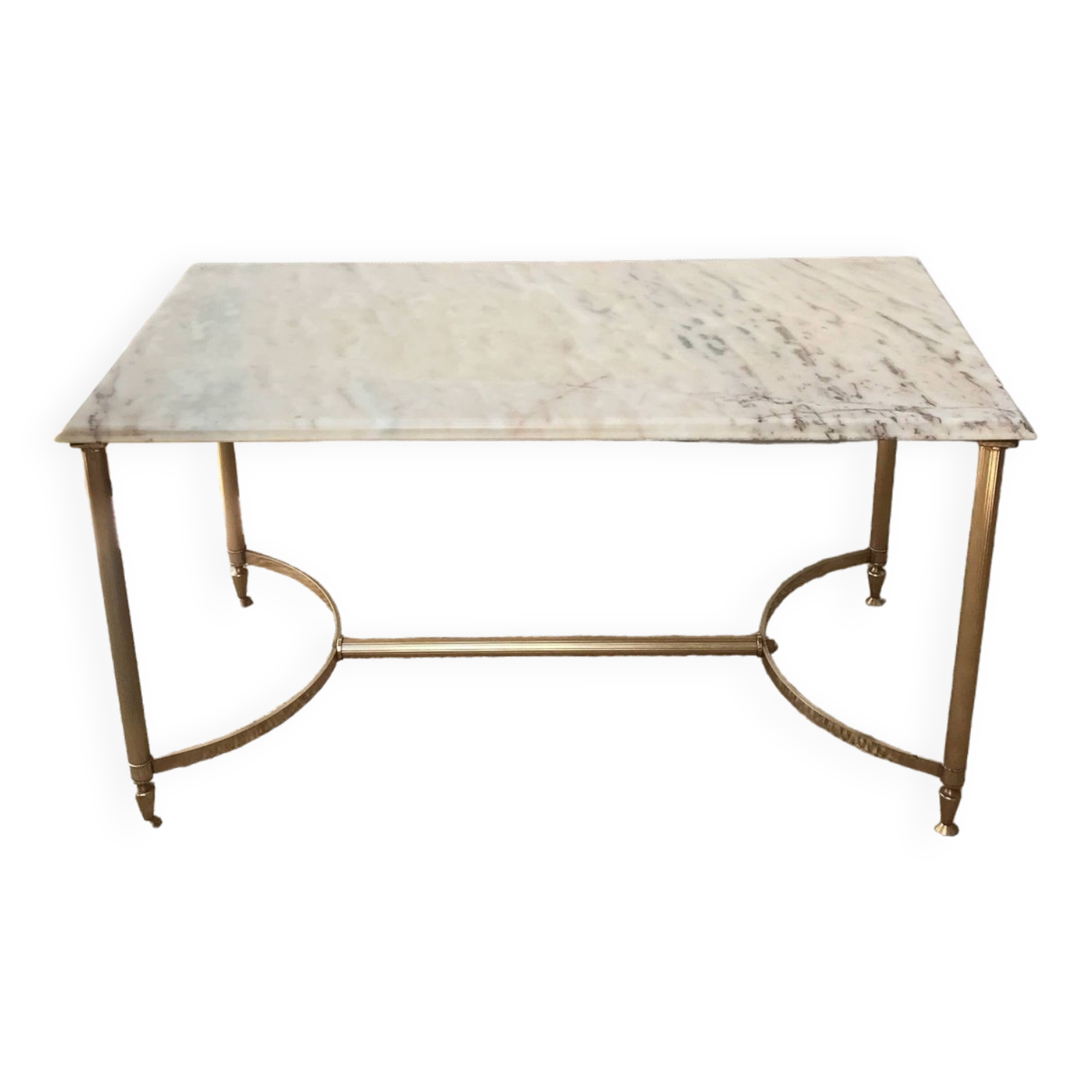 Brass and marble coffee table
