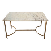 Brass and marble coffee table