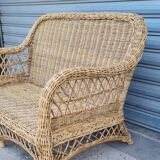 Rattan and wicker sofa 1960