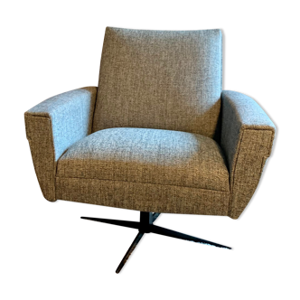 Vintage swivel cube armchair