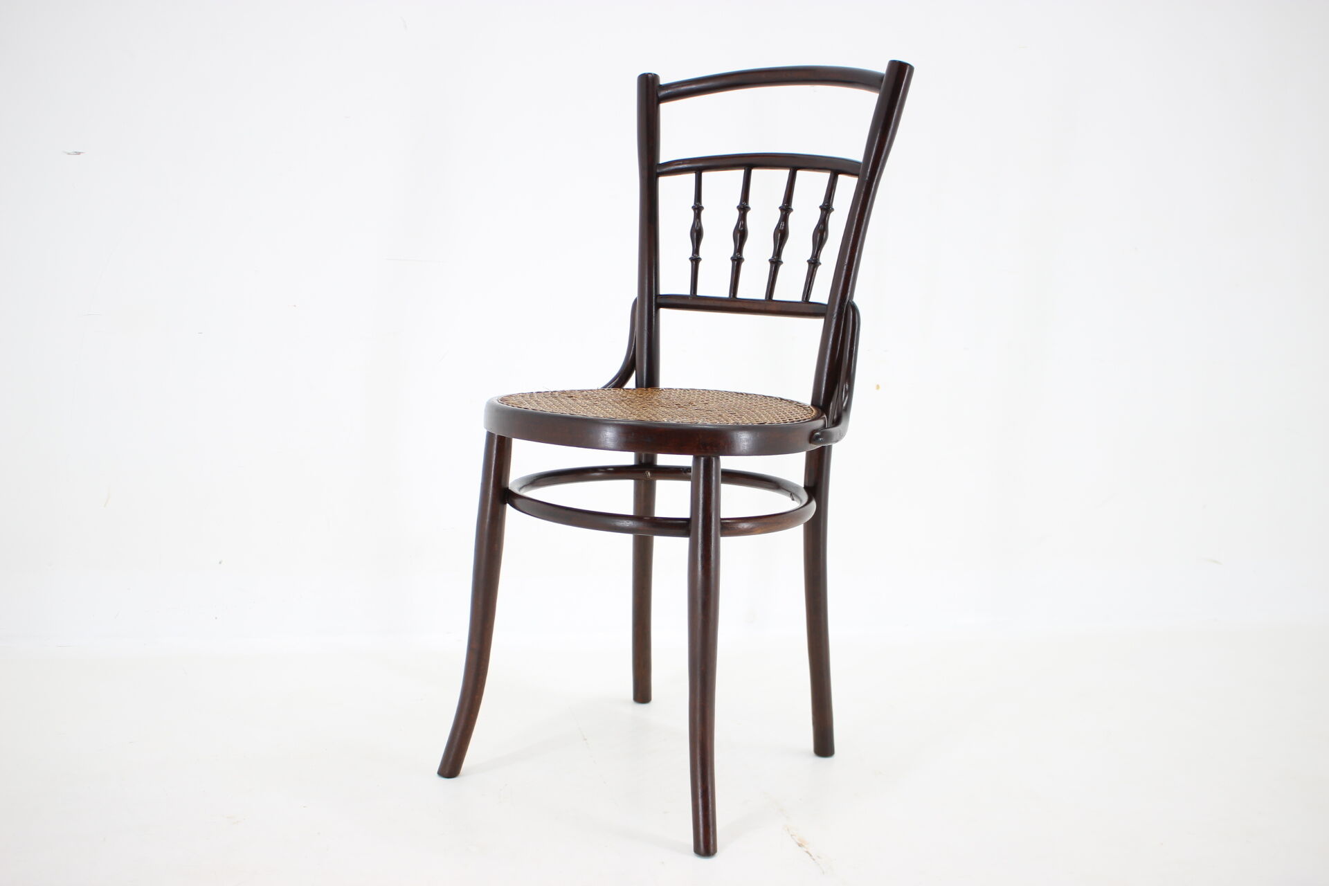 1930s Bentwood beech Chair with Pedig Seat, Austria