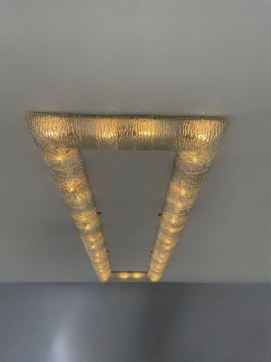 Murano glass ceiling chandelier, Barovier circa 1950