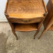 Pair of bedside tables with 1 drawer and a niche, Louis XV style