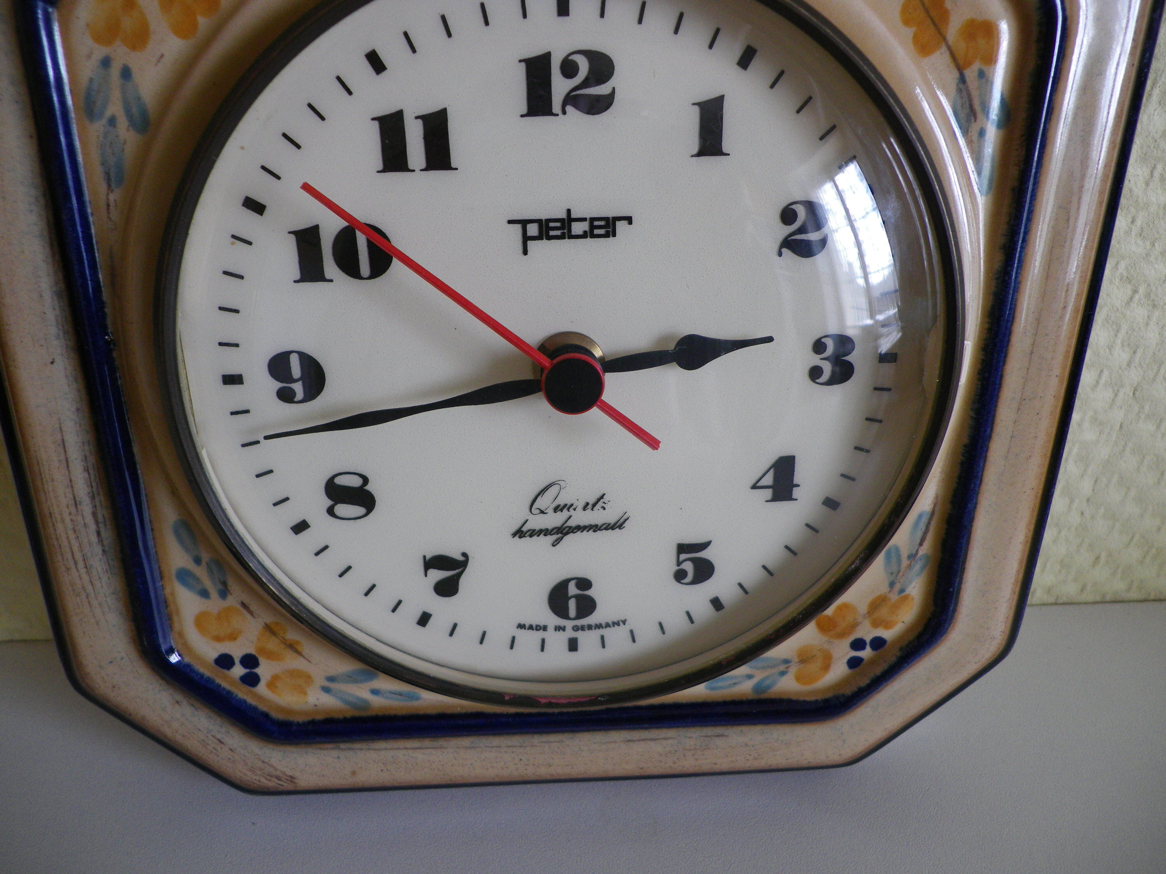 Enamel ceramic pendule/clock - Mark Peter - Germany