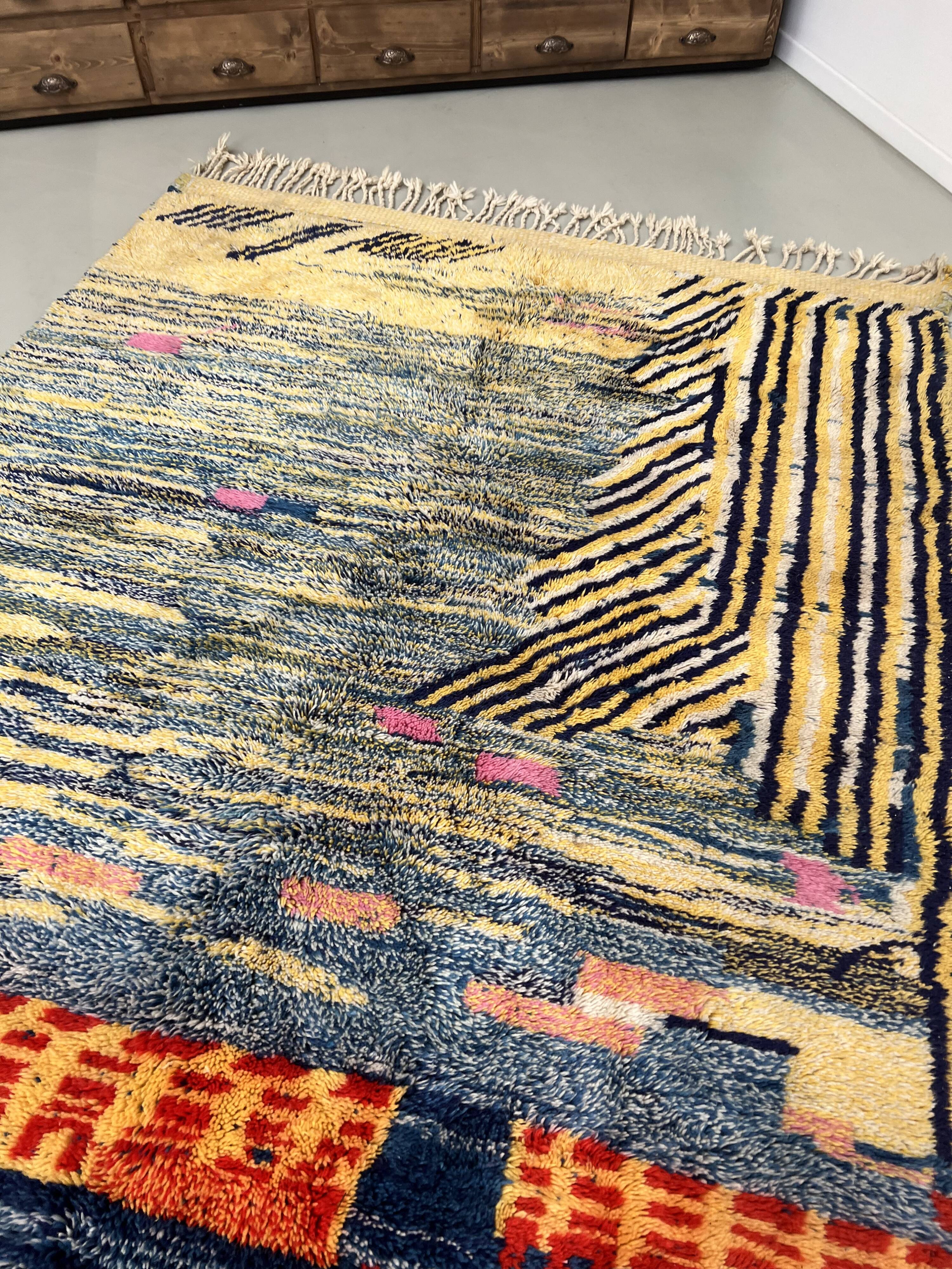 Tapis berbère Beni Ourain en laine d'agneau