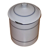 Enamelled sheet metal pot - old