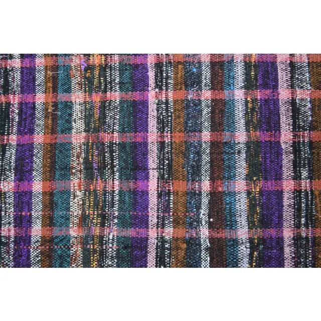 Vintage Turkish Hand-Knotted Wool Cotton Pink Kilim Runner Rug 83x220