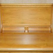 Art Nouveau desk attributed to Carlo Zen 1902 in mottled maple.