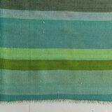 7x9 Shades Of Green Vintage Kilim Rug, 213x281Cm