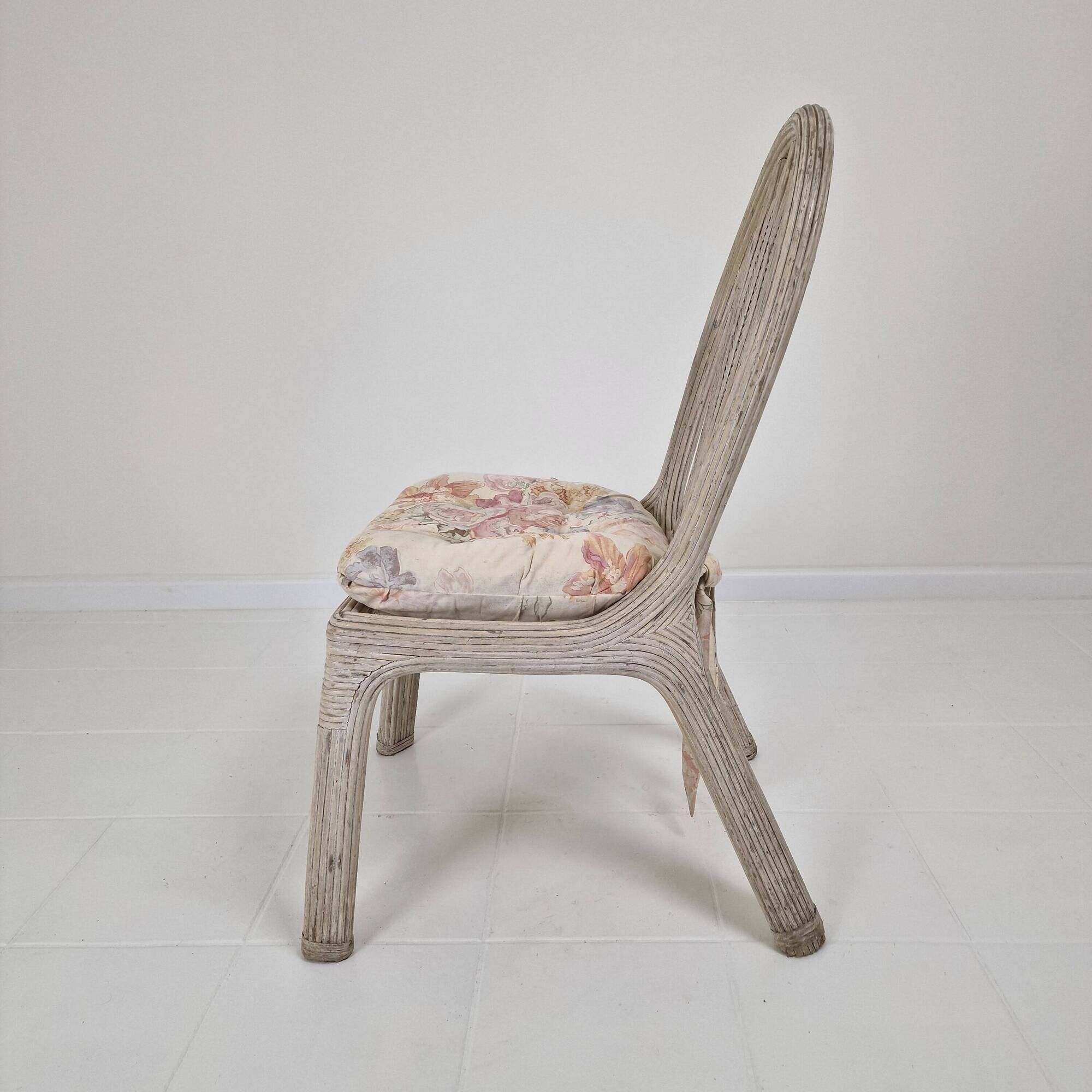 Set of 4 Vintage 'Palm Leaf' Chairs by Vivai del Sud – Hollywood Regency