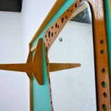 Mid-Century  Wall Mounted Coat Rack Czechoslovakia , 1970's