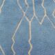 Beni Ouarain Berber rug in glacier blue with relief patterns - 152 x 100 cm
