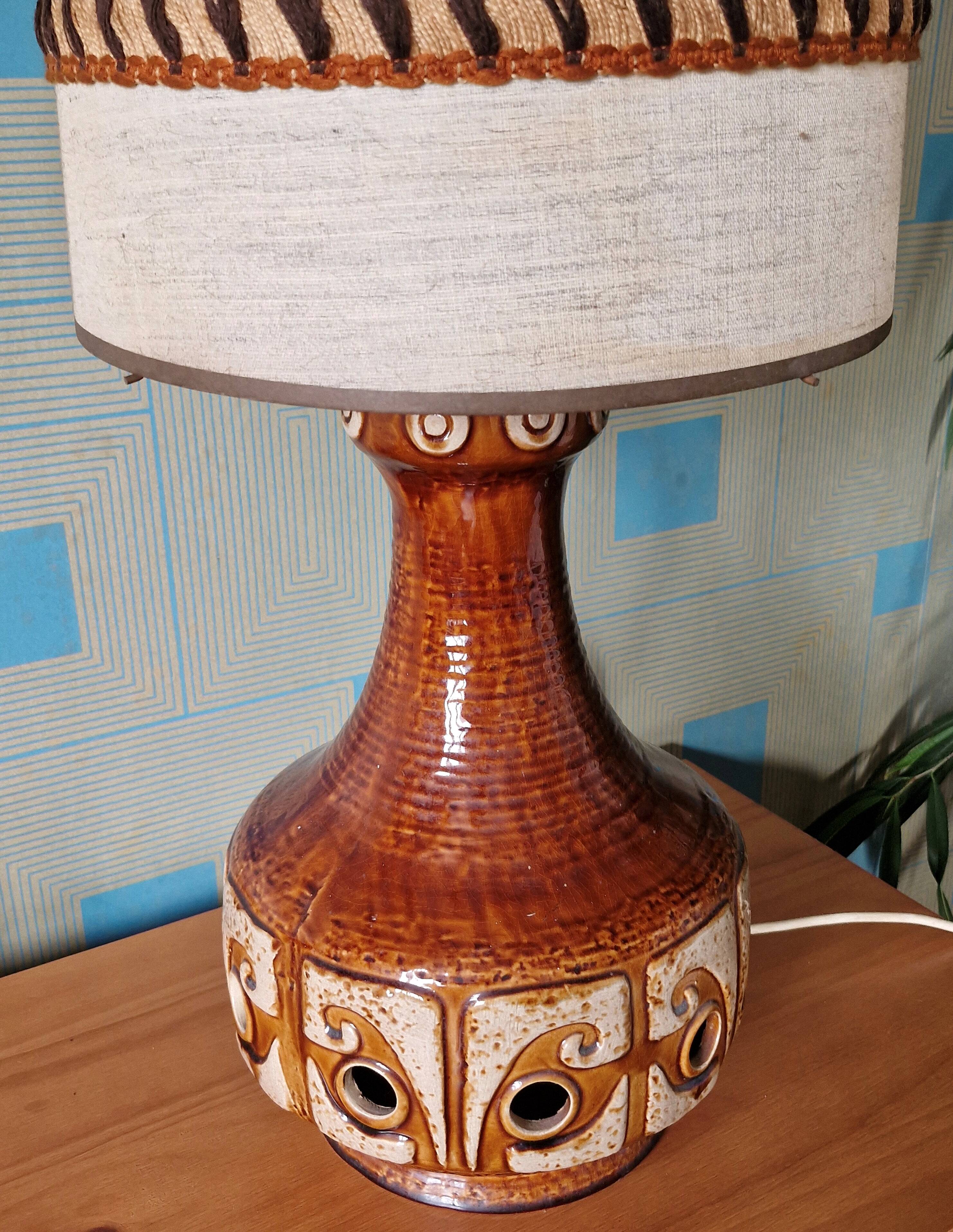 70s ceramic floor lamp