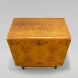 Vintage Czech Burr Walnut Bar Cabinet 1950s