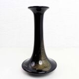 Theresienthal black and gold glass vase 1970