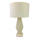 Spanish floral ceramic table lamp from Manises, Spain, circa 1970s