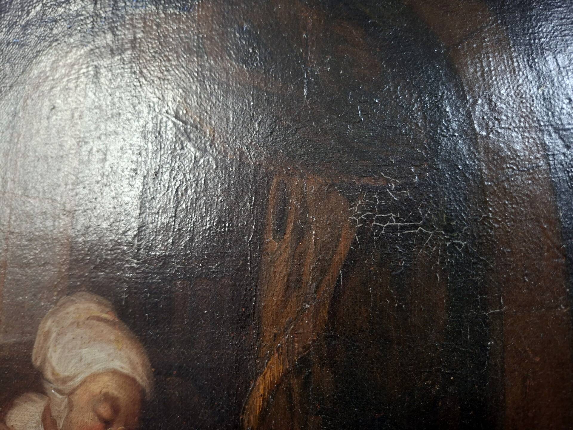 Oil on canvas – Genre scene, 18th century