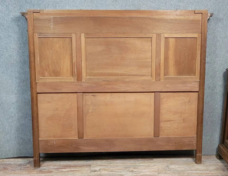 Very large Renaissance style center bed in carved walnut circa 1850
