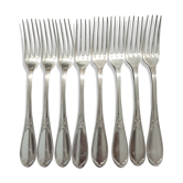 Lot de 8 fourchettes de table métal argenté Ercuis
