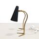 Set of two black and brass Italian bedside lamps