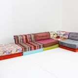 Roche Bobois Mah Jong sofa Missoni fabric design by Hans Hopfer , set of 14