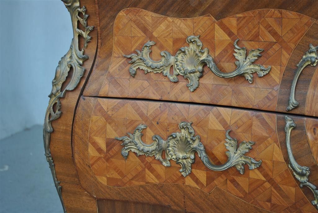 Dresser style Louis XV marble bronze Doré breach XIX