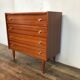 Scandinavian vintage chest of drawers with 4 exotic teak-style wooden drawers 1950 1960