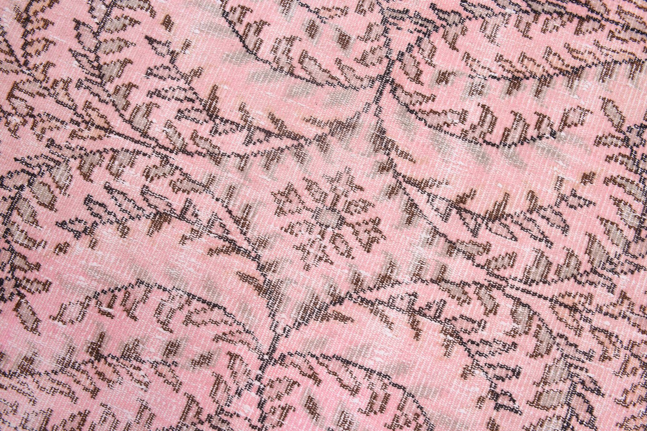 6x10 Rug For Living Room Soft Pink Turkish Vintage Rug, 181x314Cm