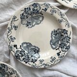 8 deep ironware plates "Les Violettes" Salins
