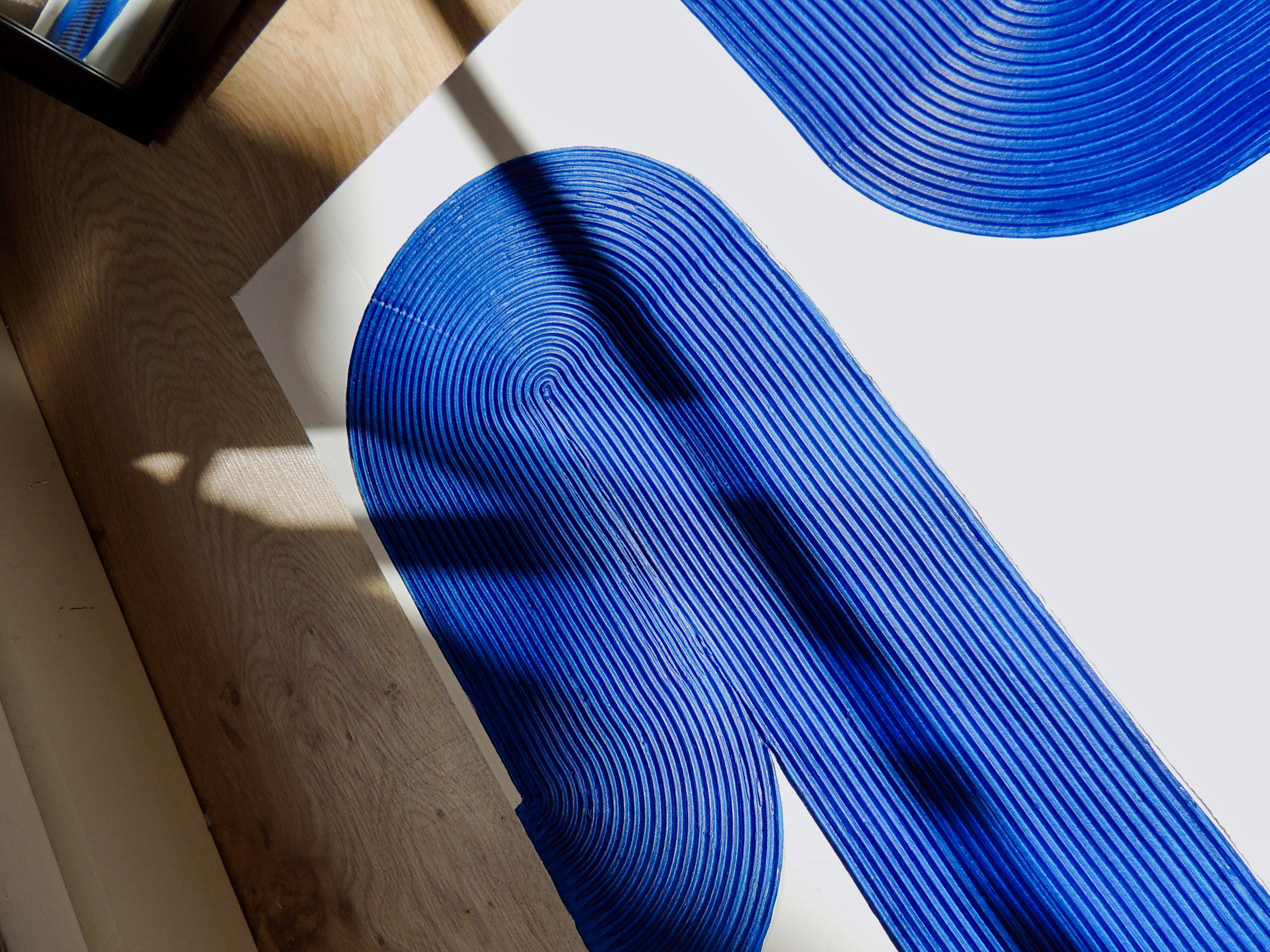 Electric blue textured board