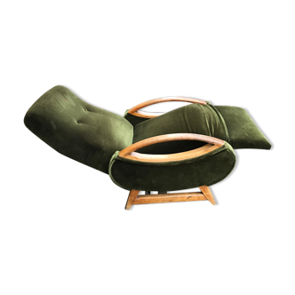 Velvet reclining chair